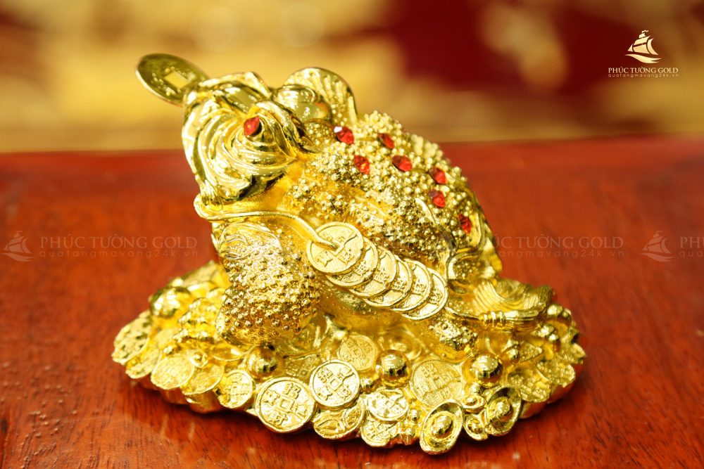 Cóc ngậm tiền mạ vàng 24K - C01 3