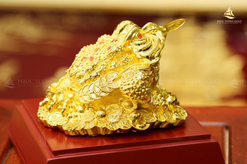 Cóc ngậm tiền mạ vàng 24K - C01 6