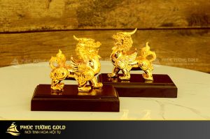 Tượng Tỳ Hưu mạ vàng 24K
