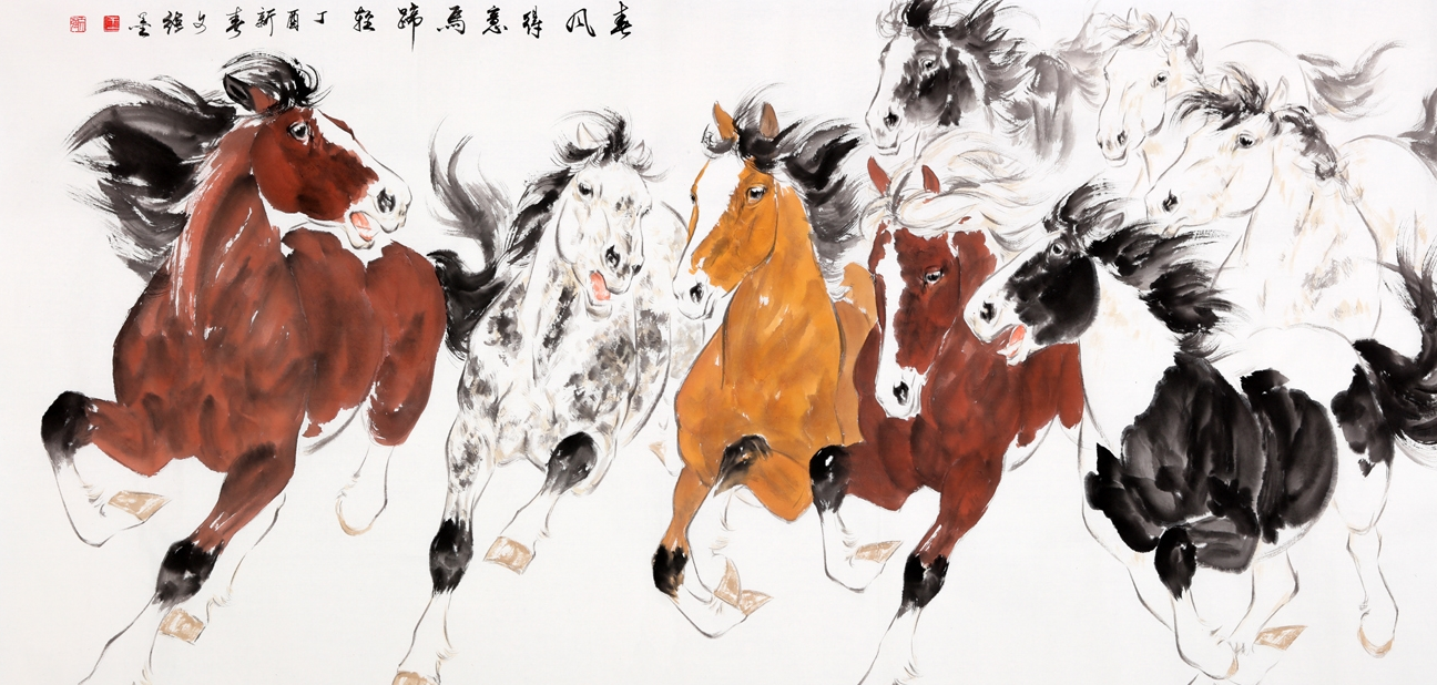 Tranh mã đáo thành công vó ngựa tâm đắc - phuctuonggold-com