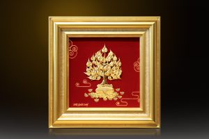 Tranh cây bồ đề vàng lá 24k – BD03
