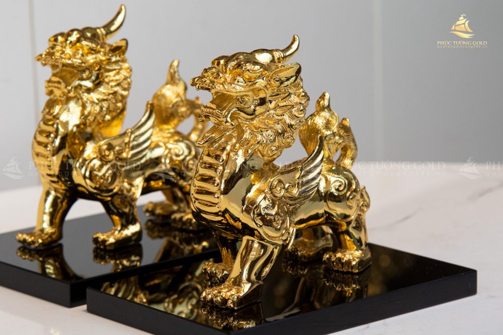 Tượng tỳ hưu mạ vàng 24K - TH13 1