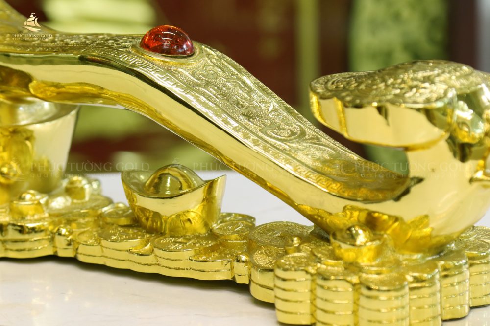 Gậy như ý tài lộc mạ vàng 24K - NY01 2