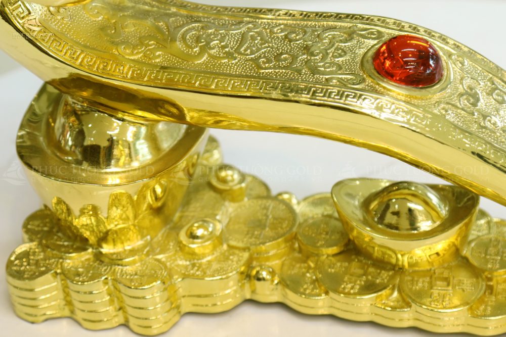 Gậy như ý tài lộc mạ vàng 24K - NY01 3