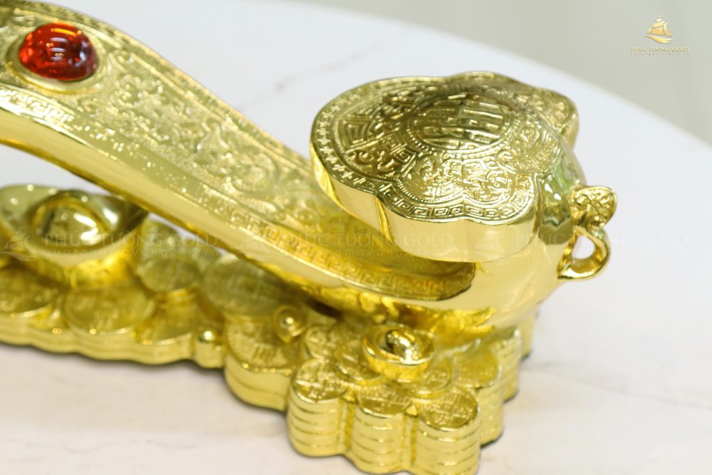 Gậy như ý tài lộc mạ vàng 24K - NY01 4