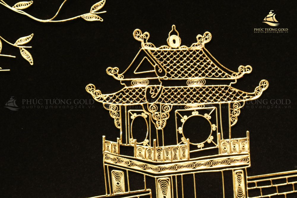 Tranh khuê văn các mạ vàng 24K - KVC03