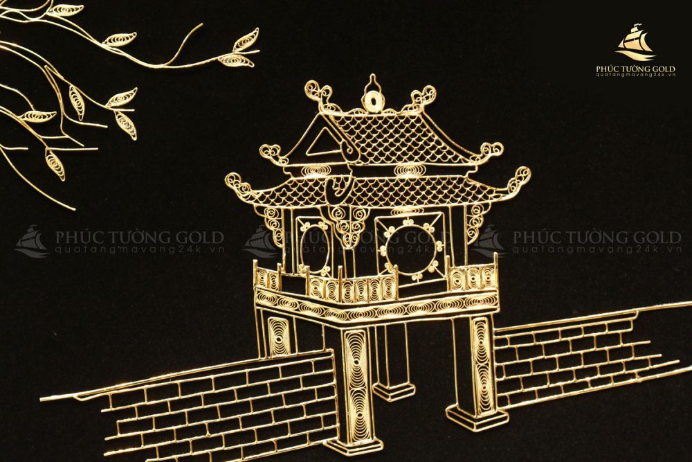 Tranh khuê văn các mạ vàng 24K - KVC03 2