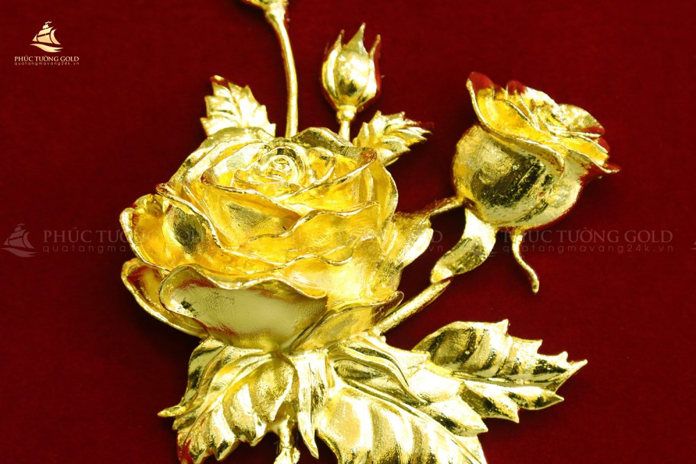 Tranh hoa hồng mạ vàng 24k - HH03 3
