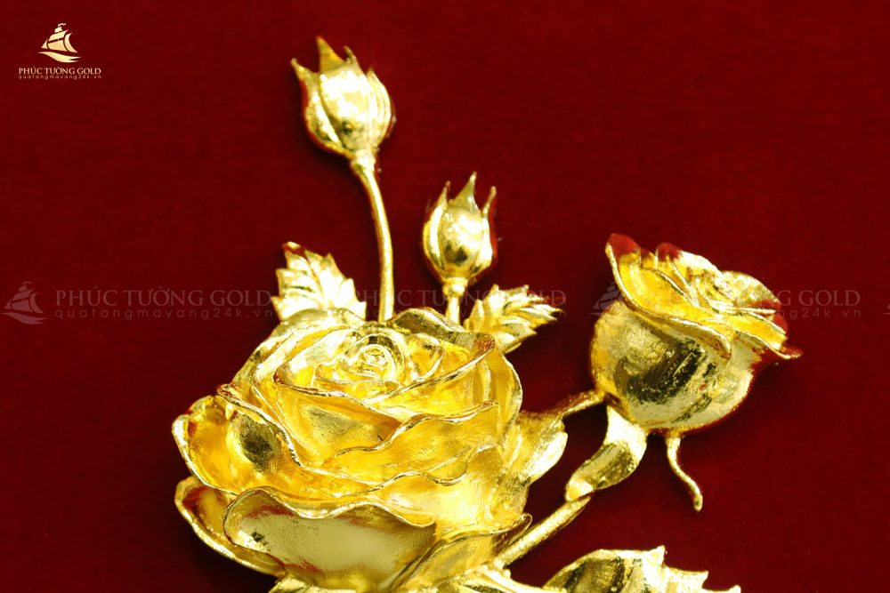 Tranh hoa hồng mạ vàng 24k - HH03 4