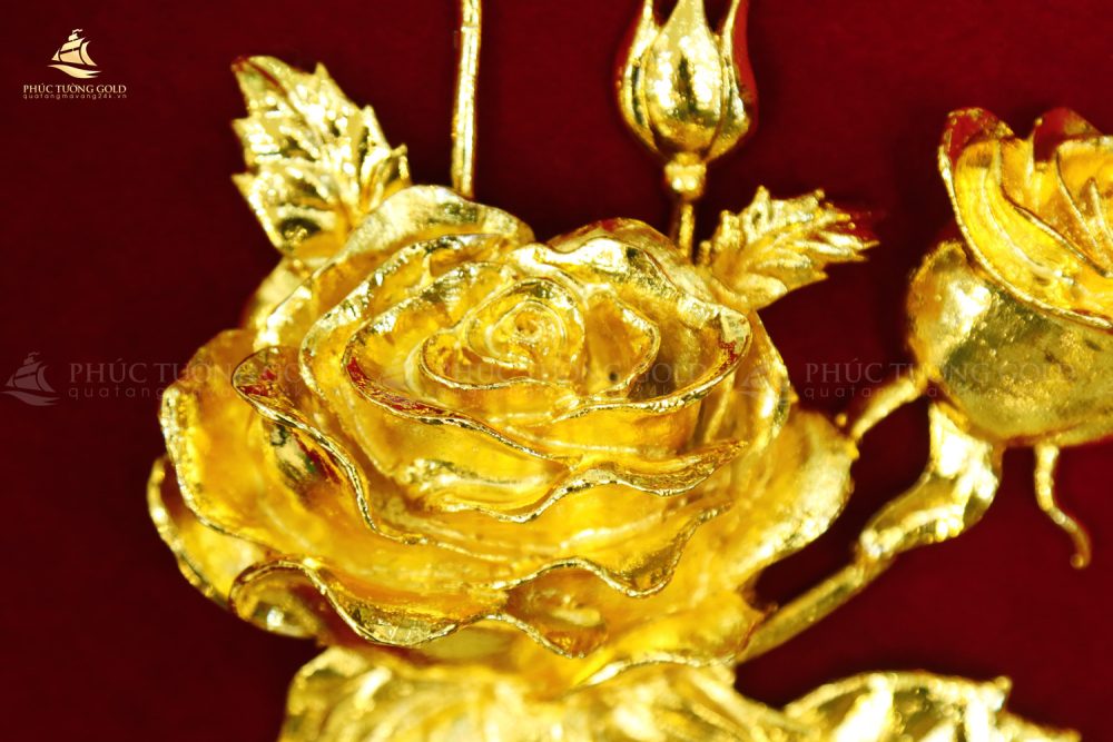 Tranh hoa hồng mạ vàng 24k - HH03 5