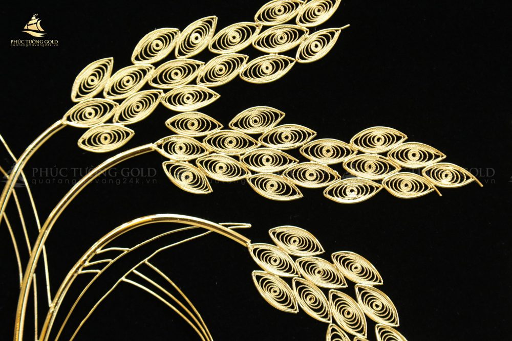 Tranh bông lúa Việt Nam mạ vàng 24K - BL01 5