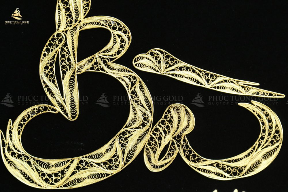 Tranh chữ Bà mạ vàng 24k - TCB01 5