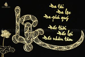 Tranh chữ Lộc mạ vàng 24K - CL02 3