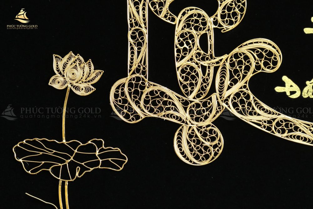 Tranh chữ Lộc mạ vàng 24K - CL02 5