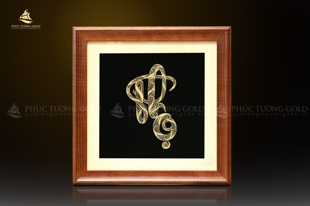 Tranh chữ Thọ mạ vàng 24k - CT04 2