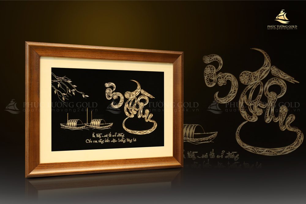 Tranh chữ Ơn Thầy mạ vàng 24k - OT02 3