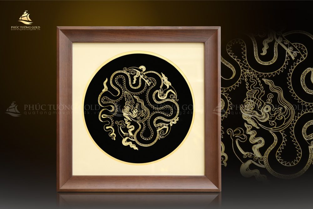 Tranh rồng thời Lý mạ vàng 24k - TR09 2