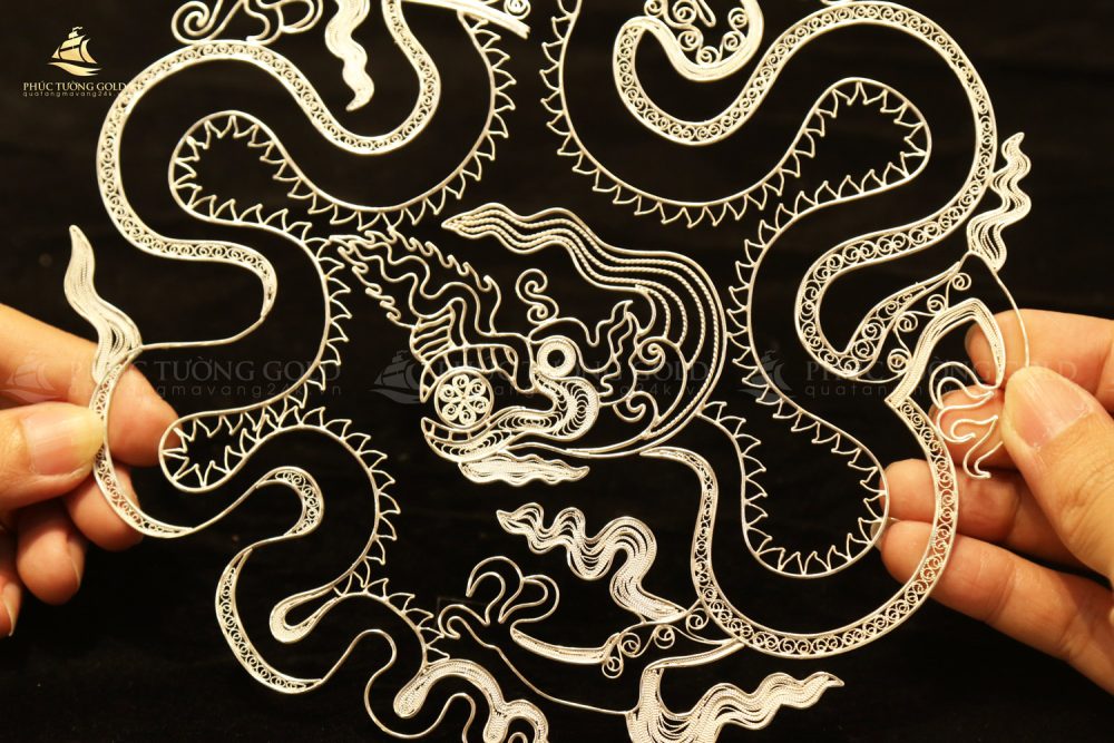 Tranh rồng thời Lý mạ vàng 24k - TR09 6