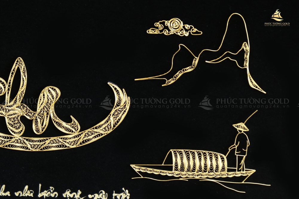 Tranh chữ Cha mạ vàng 24k - CC06 5