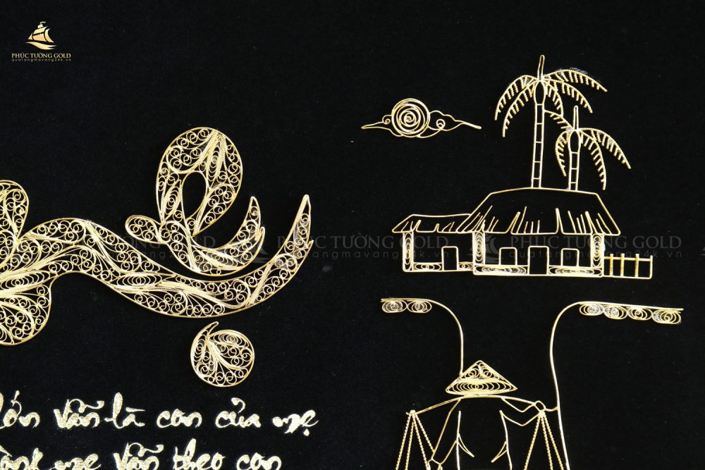 Tranh chữ Mẹ mạ vàng 24k - CM02 3