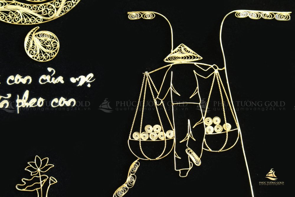 Tranh chữ Mẹ mạ vàng 24k - CM02 4