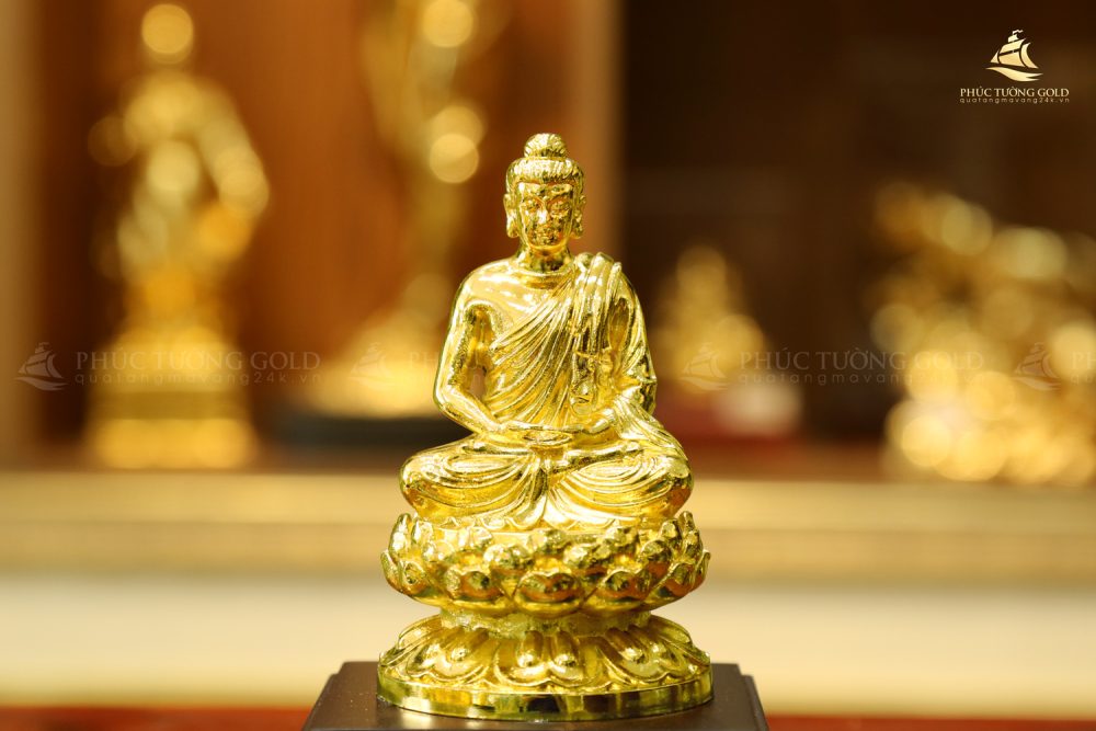 Tượng phật Thích Ca mạ vàng 24K - PTC03 2