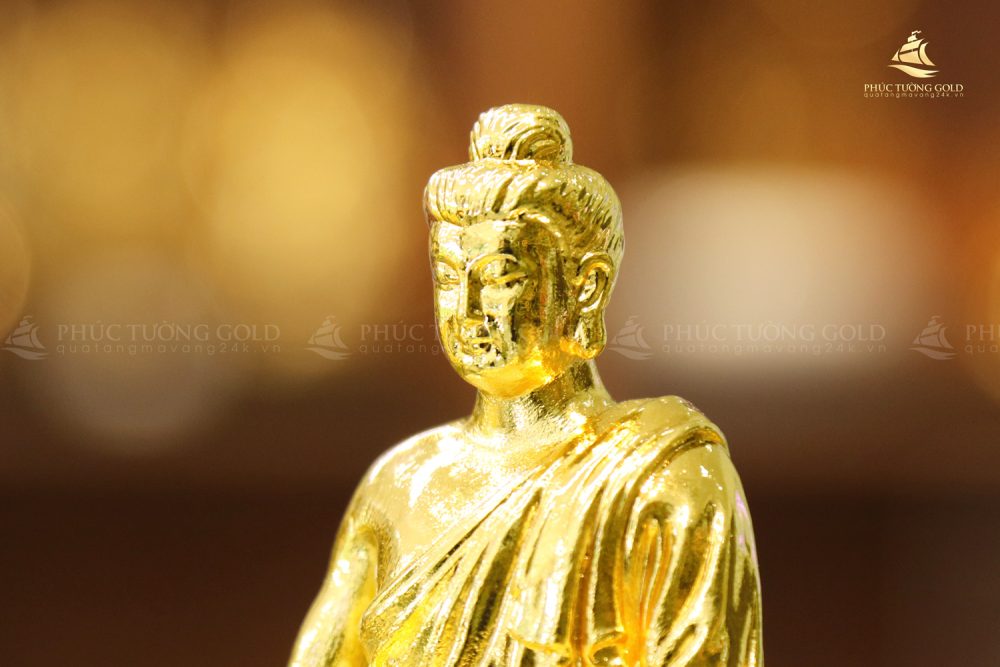 Tượng phật Thích Ca mạ vàng 24K - PTC03 7