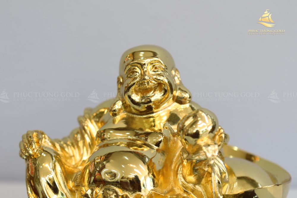 Tượng phật di lặc mạ vàng 24K - PDL01 2