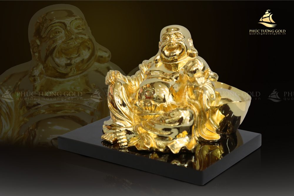 Tượng phật di lặc mạ vàng 24K - PDL01 7