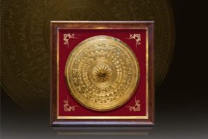 Tranh trống đồng mạ vàng 24k - TD08