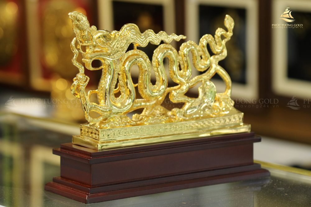Tượng rồng thời Lý mạ vàng 24k - TR01 3
