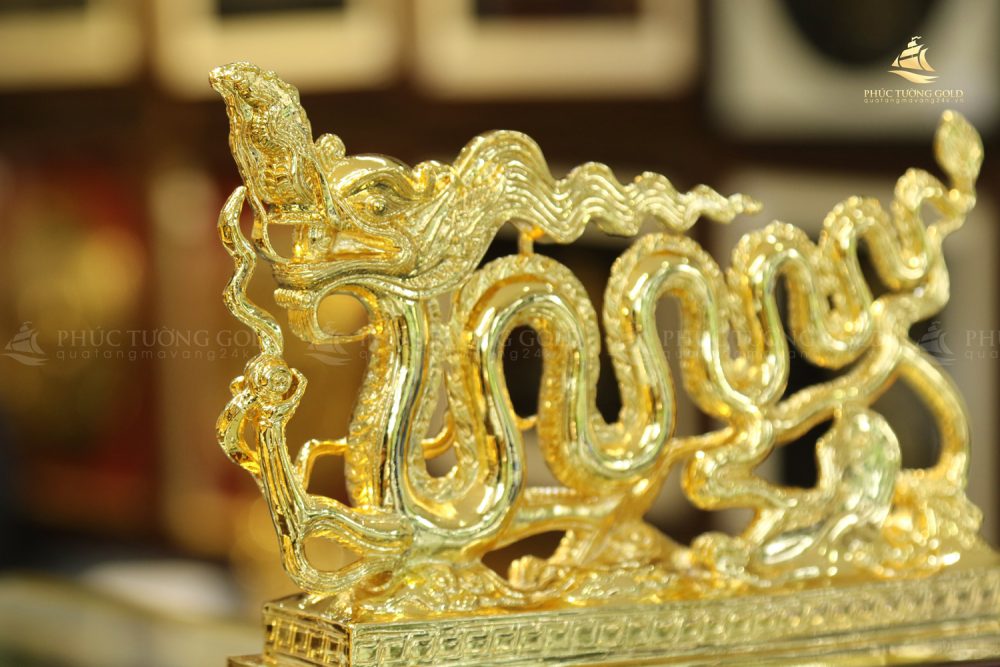 Tượng rồng thời Lý mạ vàng 24k - TR01 4