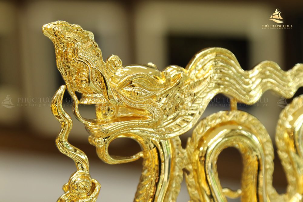 Tượng rồng thời Lý mạ vàng 24k - TR01 5