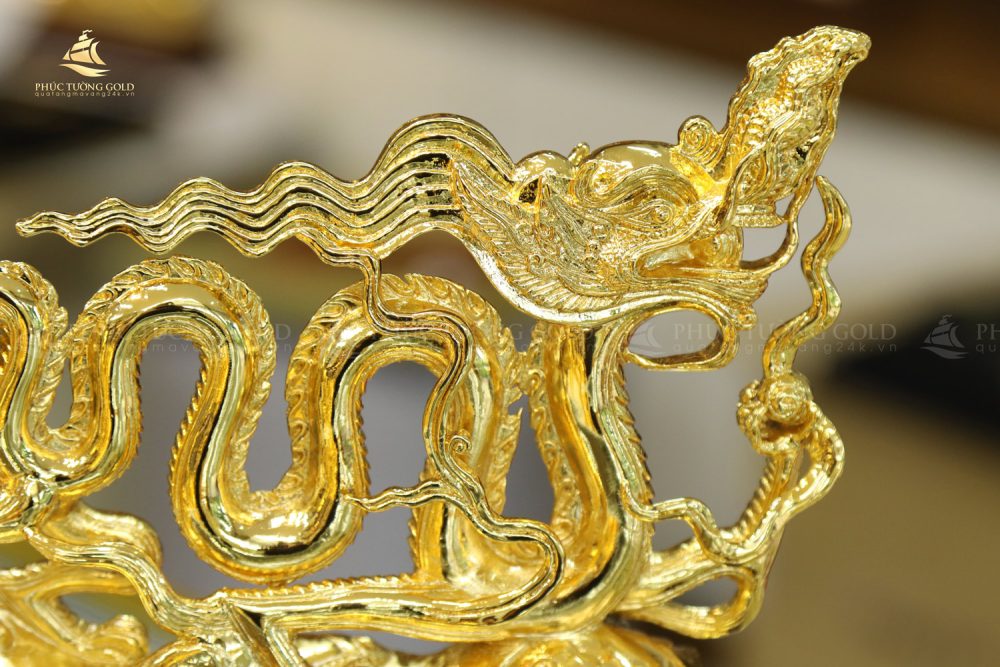 Tượng rồng thời Lý mạ vàng 24k - TR01 6