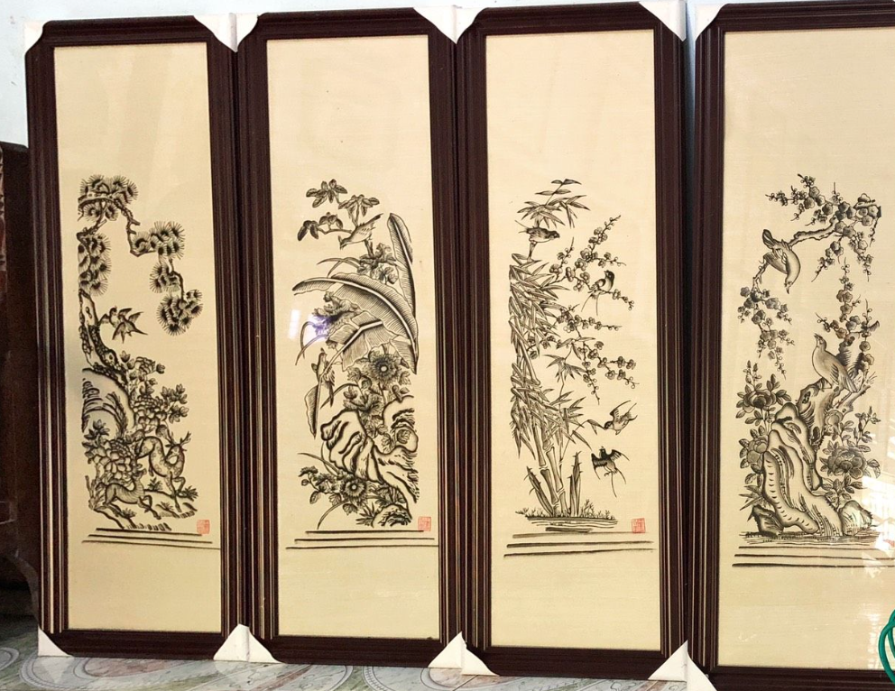 Ảnh tranh Tùng Cúc Trúc Mai (ảnh - tranhdongho)