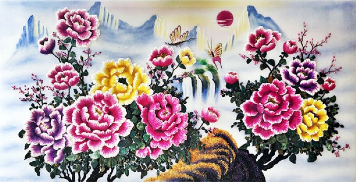 Tranh hoa mẫu đơn