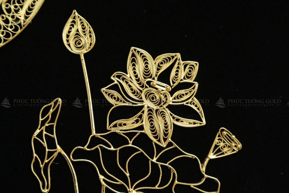 Tranh chữ Thuận thư pháp mạ vàng 24k - CT12 6