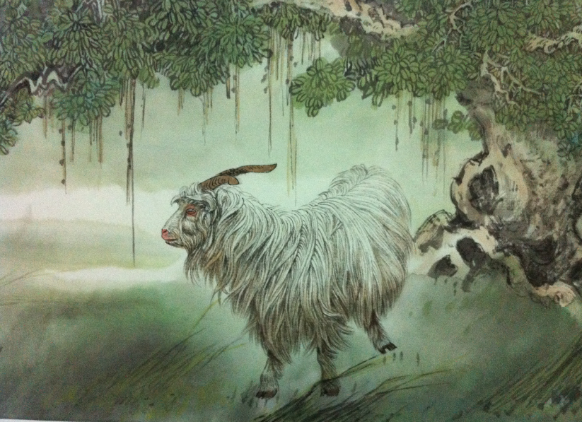 Tranh dê mang ý nghĩa cát tường, phú quý - phuctuonggold-com