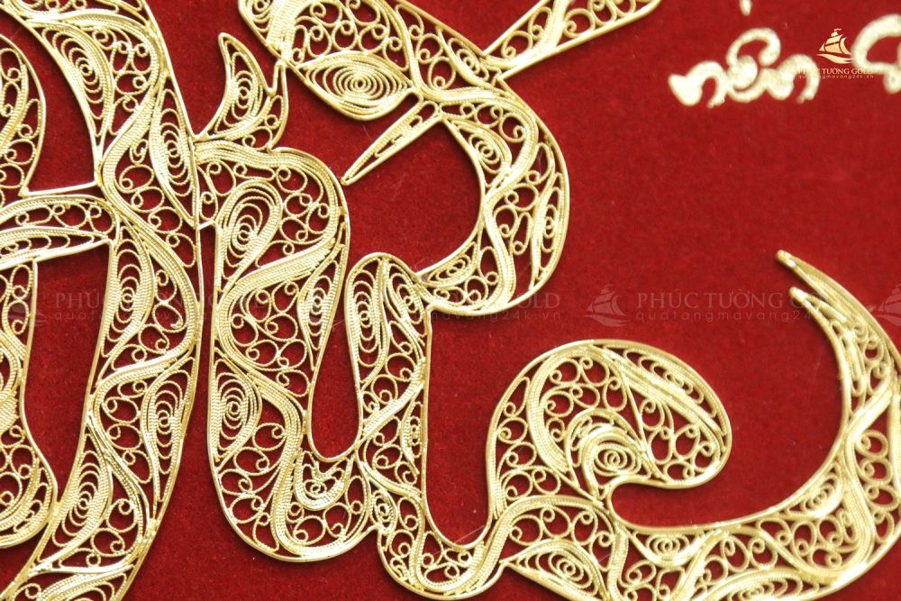 Tranh thư pháp chữ Đức mạ vàng 24k - CD02 4