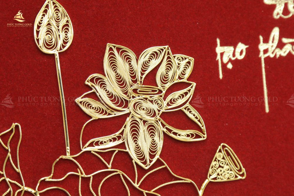 Tranh thư pháp chữ Đức mạ vàng 24k - CD02 5