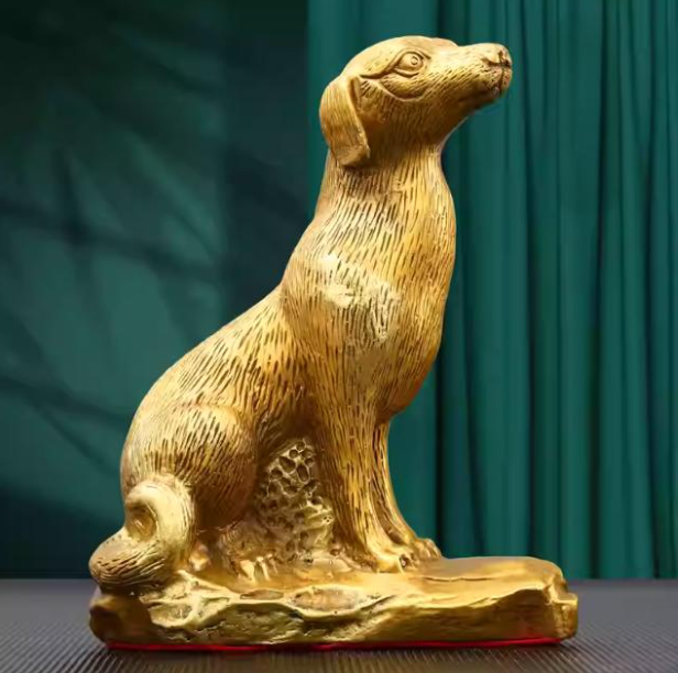 Tượng chó cát lợi bình an - phuctuonggold-com